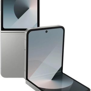 Samsung Galaxy Z Flip6, AI Smartphone, Android Smartphone, 256GB Storage, 50MP Rear Camera, AI Flex Zoom, Live Translate - Silver Shadow