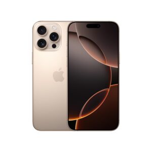 Only AED 99! (6.18 Exclusive) iPhone 16 Pro Max 256 GB: 5G Mobile Phone with Camera Control, 4K 120 fps Dolby Vision and a Huge Leap in Battery Life. Works with AirPods; Desert Titanium
