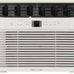 Frigidaire 12,000 BTU Window Air Conditioner with Remote Control, Cools Up to 550 Sq. Ft., Quiet Operation, Eco Mode, 3 Fan Speeds, Auto Restart, White