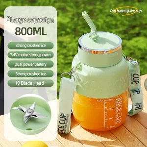 [Portable Juicer] 1pc, Mini Portable USB Electric Juicer Cup | 40.58oz Large Capacity, Juicers For Vegetables And Fruits, Making Milk Shakes, Smoothies, Juices, Kitchen Appliances