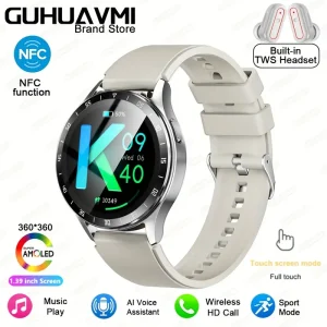 Men's Fashion Smart Watch & Earphones 2-in-1 - 1.39-inch HD Full Touch Screen, Wireless Calling, NFC, Multiple Sports Modes, Fitness Tracker Watch - For Men - Suitable for Fitness Enthusiasts & Tech Lovers - Perfect Gift for Birthday & Holidays
