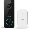 AOSU Video Doorbell Wireless, 5MP UHD, No Monthly Fee, Triple Motion Detection Doorbell Camera with 2.4/5 GHz WiFi, 180-Day Battery Life, 2 Month Local Storage, WiFi Homebase, Work with Alexa