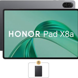 Anniversary Celebration while stocks last：HONOR Pad X8a 4GB RAM 128GB ROM 11 Inch Tablet Space Grey Wi-Fi with FREE Flip Cover - Middle East Version