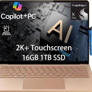 Anniversary Celebration while stocks last：Microsoft Surface Laptop 7 AI Copilot+ PC for Business (13.8" 2K+ Touchscreen, Snapdragon X Plus (> Intel i7-1355U), 16GB, 1TB SSD) 20-Hr Long Battery Life, Backlit, Wi-Fi 7, IST Hub, Win 11 Pro, Dune