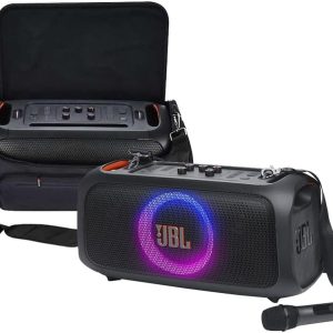 PartyBox On-The-Go Essential | Portable Party Speaker with Built-in Lights | Wireless Mic | Amazing Pro Sound | IPX4 Splashproof Protection | 6 Hours of Playtime | Convenient Shoulder Strap